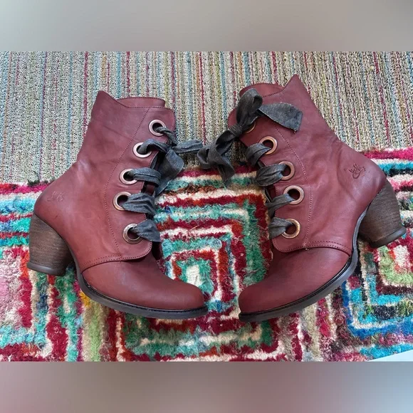 Fluevog NEARLY NEW East End Gladstone reddish brown lace-up boot- 9.5 (fits 10) - Picture 10 of 16